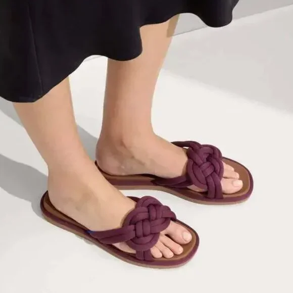 Rothy's Women's The Summer Sandals Purple Blackberry Braided Knot Size 6.5 NWT - Picture 8 of 8